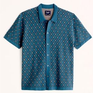 Abercrombie & Fitch- Men’s Geometric Button-Sweater.